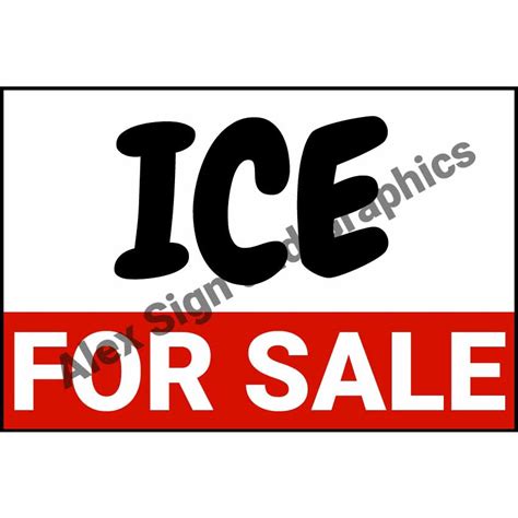 Ice For Sale Pvc Signage A4 Size 75 X 1125 Inches Shopee