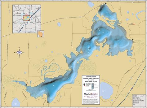 Kentuck Lake Wall Map Mapping Specialists Limited