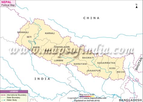 Nepal Map, Political Map of Nepal