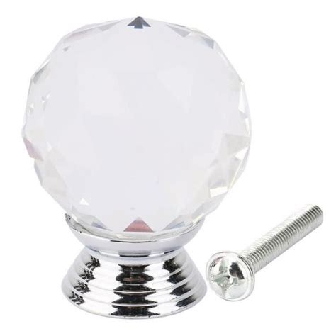 Lucky Poignée de tiroir 1 pièces 30mm boule forme cristal verre tirer