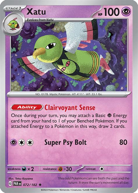 Xatu Paradox Rift Par Pkmncards