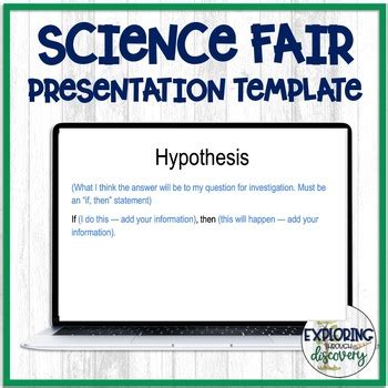 Science Fair Presentation template for students by Exploring Through Discovery