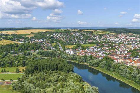 View Of Bad Abbach And The Danube Loop In Lower Bavaria The Bad Abbach