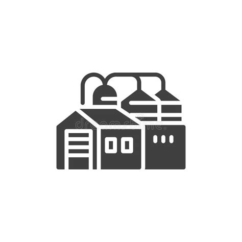 Icono Del Vector De Almac N Industrial Y Silos Ilustraci N Del Vector