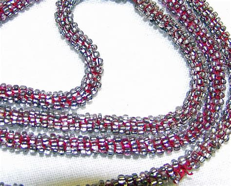 Art Deco Vintage Glass Seed Bead Necklace Cord Style Necklaces And Pendants