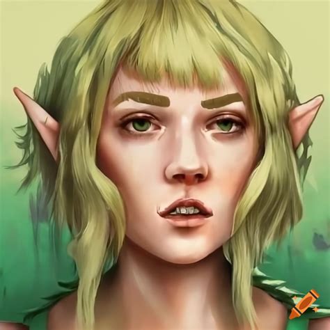 Image Of A Blonde Elf With Ramona Flowers Hairstyle In A Forest On Craiyon