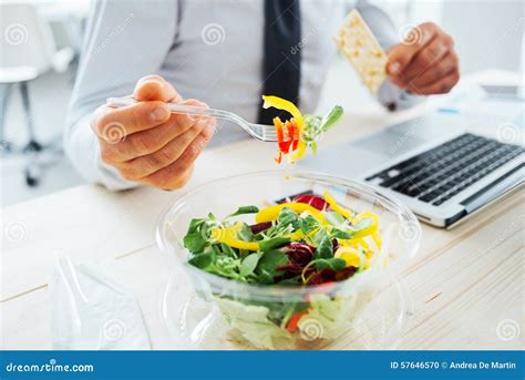 Businessman Having A Lunch Break Stock Photo Image Of Businessman