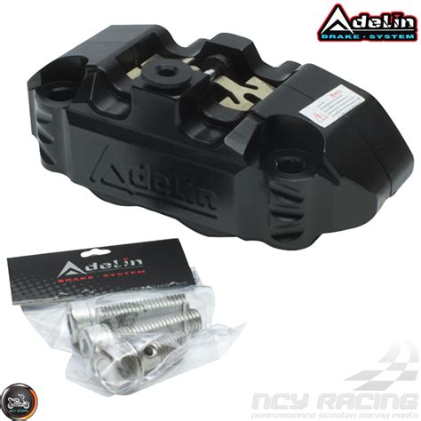 Adelin Brake Caliper 4 Piston CNC Machined Alumin Honda Ruckus