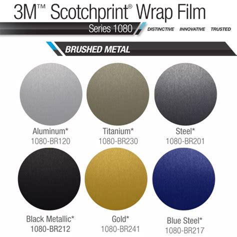 3m Wrap Vinyl Film Brushed Metallic