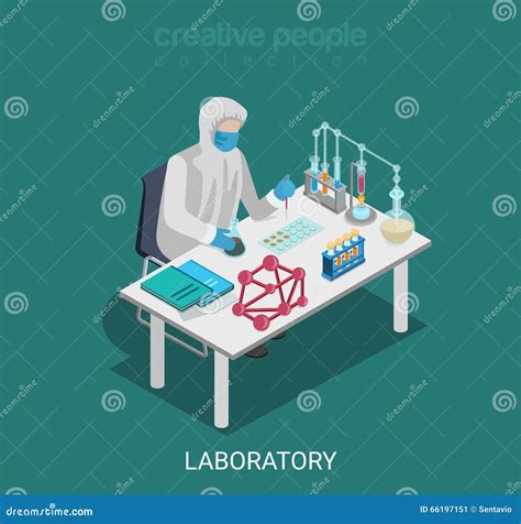 Vector Isom Trico Plano Qu Mico De La Investigaci N Del Experimento Del