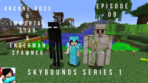 BOSS EGG, IMMORTAL STAR & ENDERMAN SPAWNER Minecraft Skybounds - Robots Island - Episode 09 ...