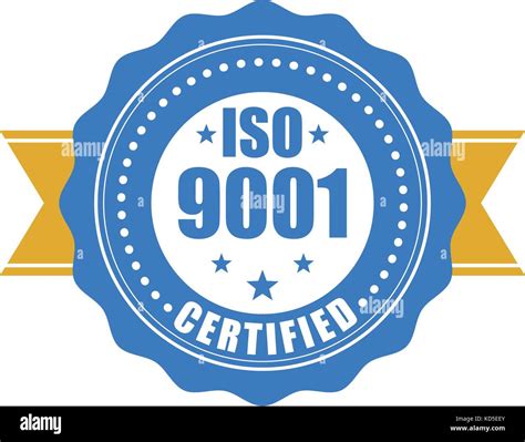 Certificado Iso Sello De Calidad Est Ndar Imagen Vector De Stock