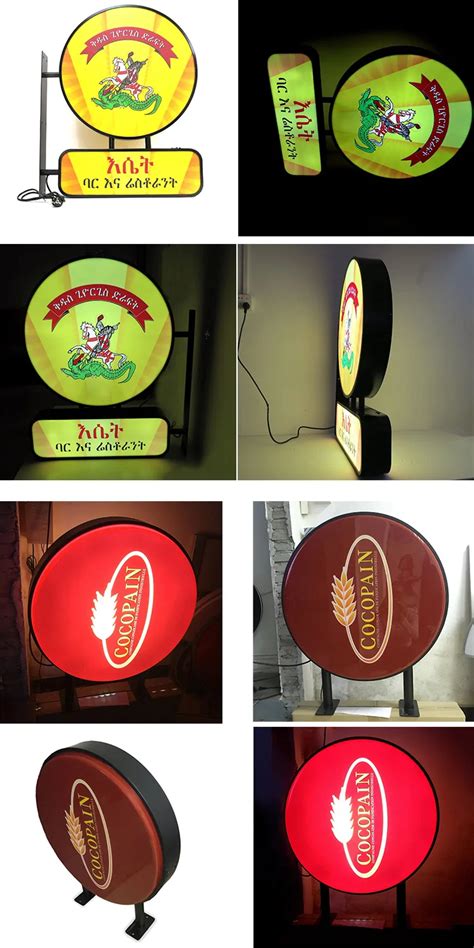 Custom Restaurant Cafe Led Illuminated Sign Led Light Box Signage ...