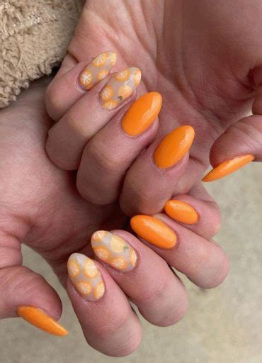 Refreshing Nail Art Inspired By Zesty Summertime Citrus Fruit Orange Inspired Nails