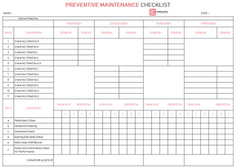 Contoh Jadwal Perawatan Mesin Produksi 41 Koleksi Gambar