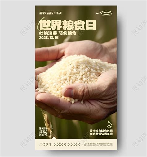 大气简约世界粮食日手机宣传海报图片下载 觅知网