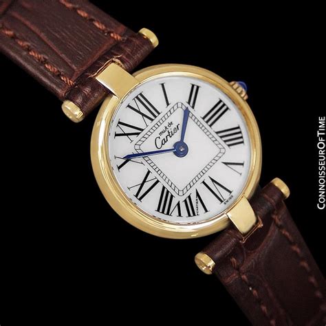 Must De Cartier Vendome Ladies Vermeil Watch 18k Gold Over Sterling