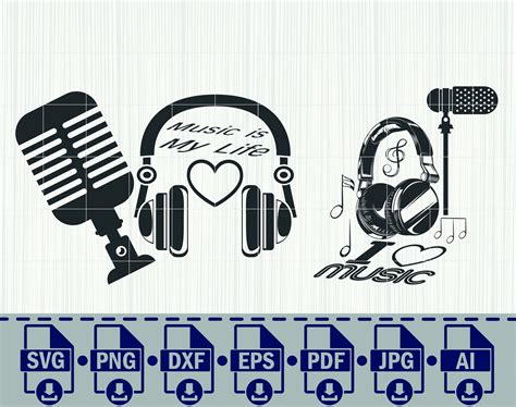 Microphone Svg File Music Svg Microphone Cut File Microphone Clipart