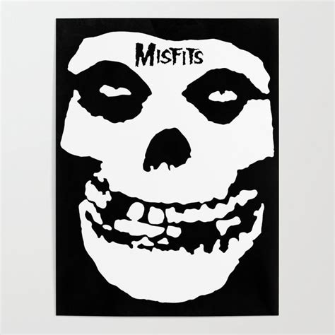 Misfit Skull Poster Poster Canvas Wall Art Print