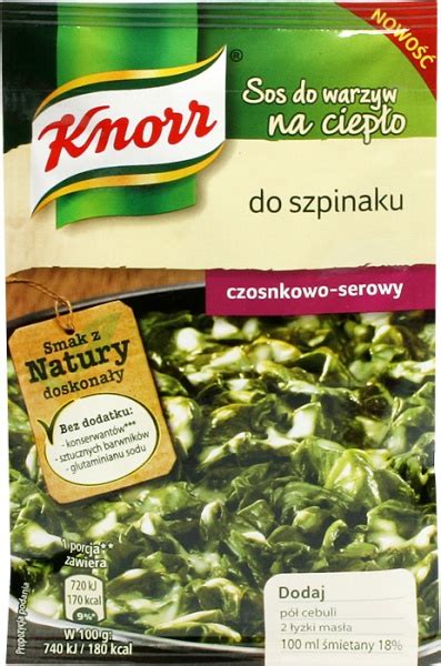 KNORR Sos Czos Ser Szpinak 20g 20 G 1 Szt 0 020 Kg Knorr Spar