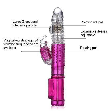 Rabbit Vibrator Anal Plug Dildo Rotate And Thrust Sex Toys For Women