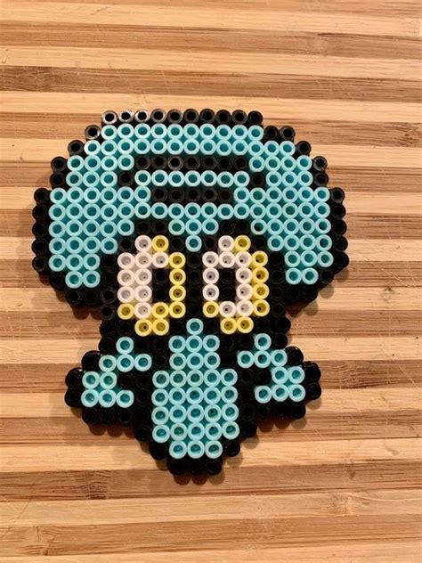 Squidward Tentacles Spongebob Squarepants Perler Bead Face Etsy Perler Bead Disney Perler