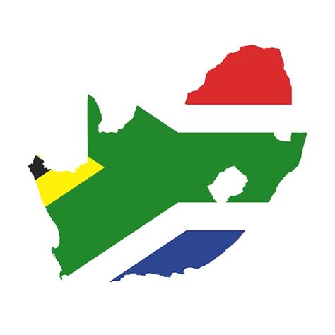 Kaart Van Zuid Afrika Premium Vector