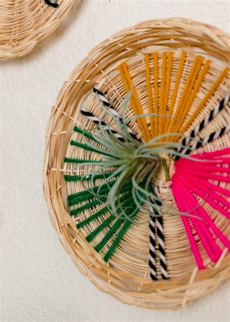 Your New Favorite Woven Diy Wall Decor A Wicker Plate Craft