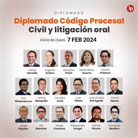 Diplomado C Digo Procesal Civil Y Litigaci N Oral Inicio Feb Lp