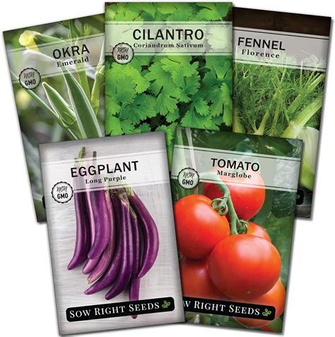 Sow Right Seeds Colecci N De Verduras Indias Para Plantar Paquetes