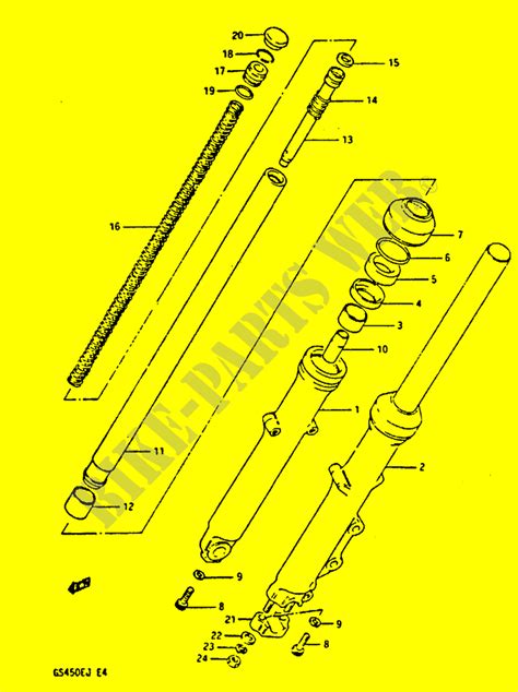 Amortecedor Frontal Modele J Para Suzuki Gs E Suzuki Motos