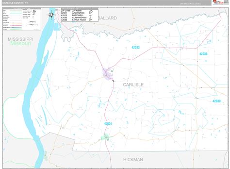 Carlisle County Ky Wall Map Premium Style By Marketmaps Mapsales