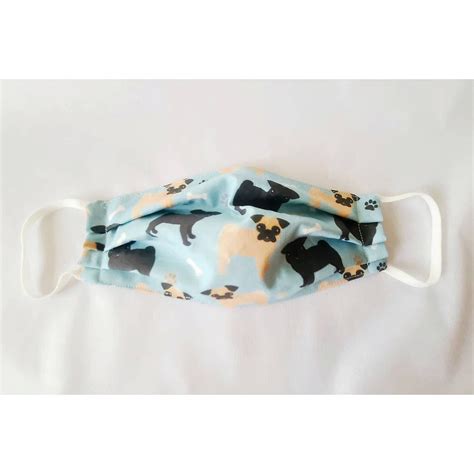 Pug Dog Face Mask / 100% Cotton / Reusable Washable / Triple - Etsy