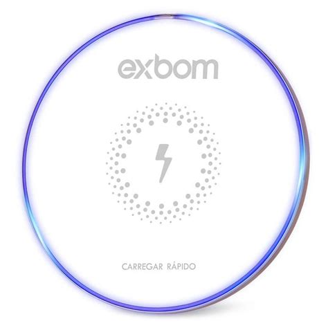 Carregador Qi Wireless Borda De Led Sem Fio Exbom Tqi F S Mundoware