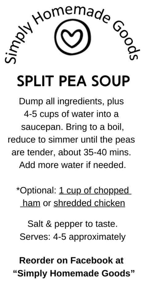 Split Pea Soup Simply Homemade Goods