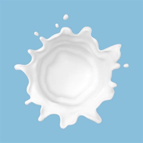 Claboussure De Lait Isol E Sur Fond Bleu Yogourt Ou Cr Me De Produit