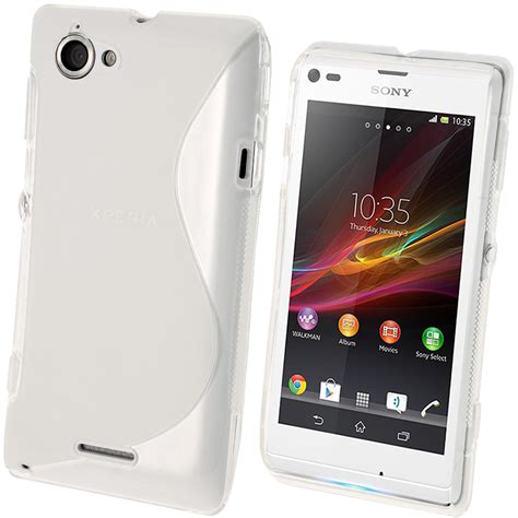 S Line Tpu Gel Skin Case Cover For Sony Xperia L C C Screen