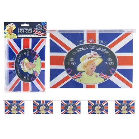 Platinum Jubilee Bunting 6m 12 Flags Buy Online