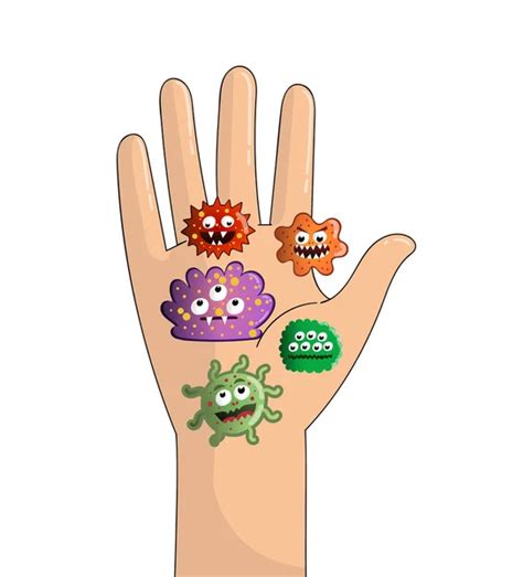 Germs And Bacteria On Hands