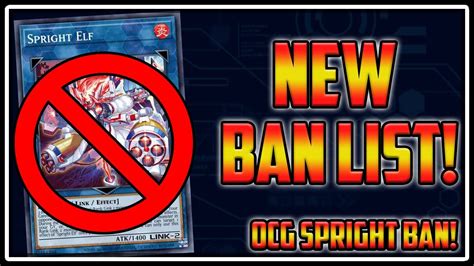 Spright Elf BANNED New Banlist For Yu Gi Oh OCG YouTube