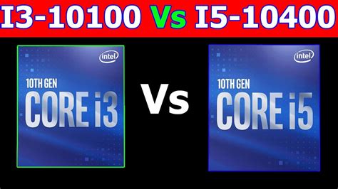 I3 10100 Vs I5 10400 12 Gaming Benchmarks Youtube