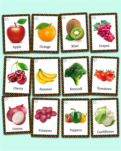 Best Fruit And Vegetables Flashcards 54 Pcs For Sale Zstore Uk