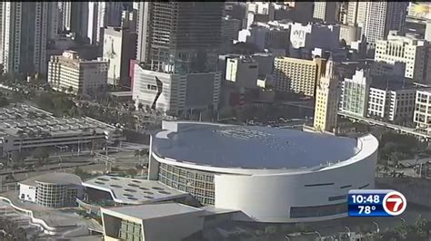 Installation of new rooftop FTX logo underway at FTX Arena – WSVN 7News ...