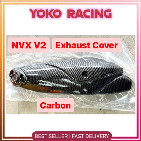 Yamaha NVX155 V2 AEROX V2 NVX 155 V2 MUFFLER PROTECTOR CARBON EXHAUST