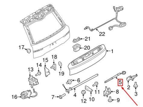 Genuine Land Rover Lower Electric Tailgate Gas Strut Range Rover