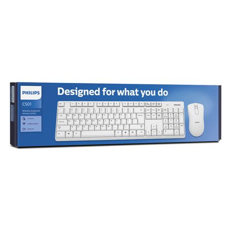 Kit Teclado Mouse Inalambrico C Blanco Philips Lang Tecnologia