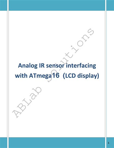 Pdf Analog Ir Sensor Interfacing With Atmega Lcd Display Dokumen