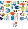 Cute colorful fish kids background sea motif Vector Image