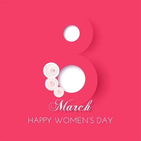 Premium Vector 8 March International Womens Day Greeting Card Vector