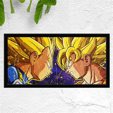 Quadro Dragon Ball Super Goku E Vegeta X Cm Mdf Elo